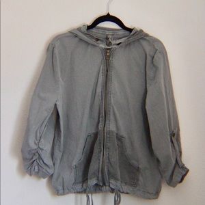 Grey zip up hoodie